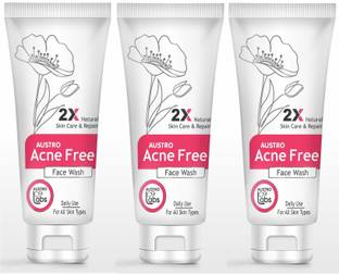 AUSTRO Acne Free Natural, and Herbal  3x60g Face Wash
