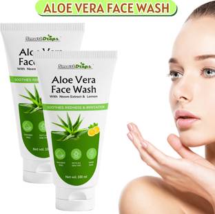 smartdrops FaceWash With Aloe vera,Neem and lemon E For Natural Skin Glow | Face Wash