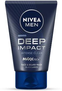 NIVEA Deep Impact with Maxxtech, One  For Face & Beard Wash with Black Carbon Face Wash