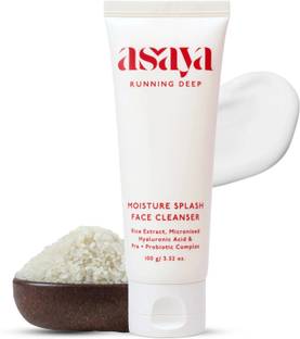 ASAYA Moisture Splash Face Cleanser with Rice Extract, Hyaluronic Acid, 100g Face Wash