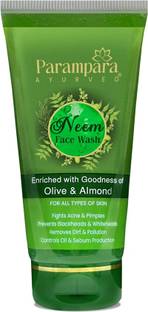 Parampara Ayurved Deep Cleaning Soft Skin for Acne or Pimples Salicylic Acid Neem Face Wash