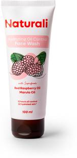 Naturali Hydrating Oil Control  Red Raspberry & Marula Oil | 12 hrs oil control Face Wash