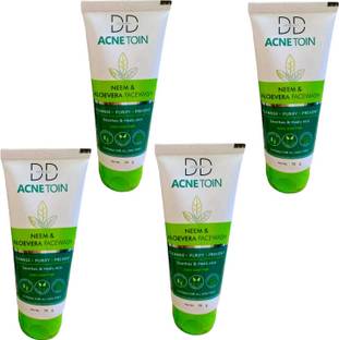 DOOMSDAY ACNETION NEEM & ALOEVERA FACEWASH FOR DEEP CLEANSE REFRESHING SKIN PACK OF 70g x 4 Face Wash