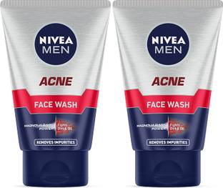 Nivea Men Acne, Fights Pimple, Removes Excess Oil, Impurities, Cleanser For All Skin Types Face Wash