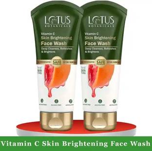 Lotus Botanicals Vitamin C Skin Brightening  | Deep Cleanses, Refreshes & Brightens Skin (Pack of 2) Face Wash