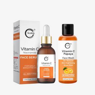 slukrl  and Face Serum Combo for Glowing Skin | Deep Cleansing & Hydrating Skincare for Men & Women | 2-in-1 Kit Face Wash