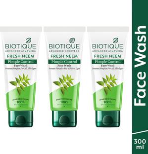 BIOTIQUE Fresh Neem Pimple Control  Prevents Pimples|All Skin Types| Men & Women Face Wash