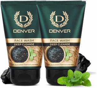DENVER Deep Cleanse Facewash With Activated Charcoal and Mint Combo ( 2 X 100 gm ) Face Wash