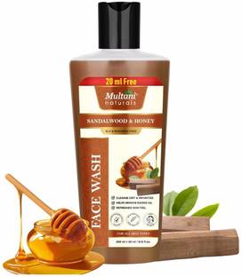 Multani Naturals Sandalwood & Honey  | Control Excess Oil I SLS & Paraben Free - Face Wash