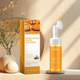 LACASA BEAUTY CARE Facial Cleanser Acidity Foaming Cleanser Refreshing Glow  With Natural Moisturizing  For Men Women Deep Cleansing Pores 100ml Facial Cups for Face Refreshing Face Wash