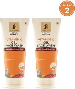 Pilgrim Vitamin C Gel  with Kakadu & Lime Pearl|Brightening Skin|Pack of 2 Face Wash