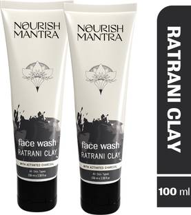 Nourish Mantra Ratrani Clay Moroccan Lava Cleanser With Activated Charcoal Face Wash
