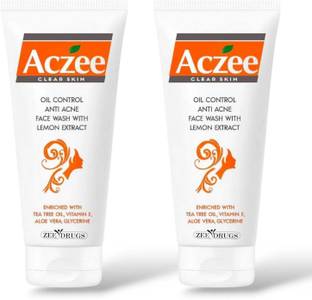 ZEE DRUGS Aczee Facewash Clear Skin Oil Control Anti-Acne  with Lemon Extract - 60g (Pack of 2) Face Wash