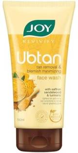 Joy Revivify Ubtan  Tan Removal and Blemish Minimizing With Saffron, Turmeric, Chickpea Flour, Almond Oil , Rose Water, Sandalwood Oil , Walnut Beads - No Parabens  Face Wash