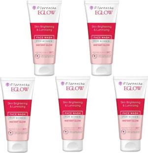 FLORENTHA EGLOW WOMAN FACEWASH DEEP CLEASNSE FOR BRIGHTENING SKIN PACK OF-70g x 5 Face Wash