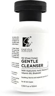 SNEIRA Gentle Cleanser with 5% Wheat Protein, Hyaluronic Acid, Niacinamide & Vitamin B5 Face Wash