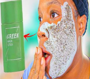 HUZURLU Facial Cleaning Green Mask Stick Face Skin Care Purifying Clay Mud Solid Stick