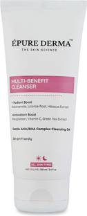 EPURE DERMA Multi-Benefit Cleanser | Gentle AHA/BHA Complex Cleansing Gel Face Wash