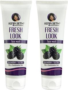 KEYA SETH AROMATHERAPY Fresh Look Blackberry & Tea tree  Deeply Cleanses Skin with Oil Controlling Properties for Oily Skin, 100ml (Pack of 2) Face Wash