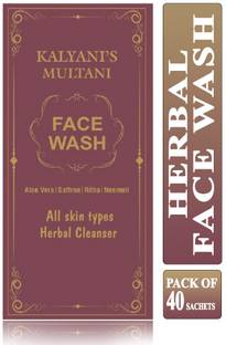 KALYANI CHEMICALS Multani  | Aloe Vera, Saffron & Ritha (Pack of 40) Face Wash
