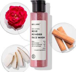BRILLARE Rose , Anti Ageing Skin, Sandalwood & Coconut Powder, Hydration Face Wash