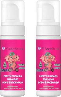 FLORENTHA PRETTY BUBBLES FOAMING BODY & FACEWASH FOR SOFT & SILKY SKIN PACK OF 100ml x 2 Face Wash