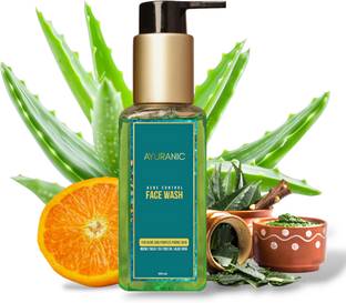 AYURANIC Acne Control Ayurvedic Cleanser With Neem, Tea Tree Oil, Tusli | Natural Face Wash