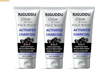RJ GUDDU Charcoal  for Clear & Matte Skin – Pack of 3 Face Wash