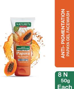Nature's Essence De - Pigmentation For Women infused with Saffron reduces Spot Instant Brightening 50g Each Gel Papaya Face Wash