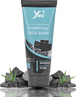 Yana Instant Whitening Activated Charcoal  for Men & Women for Oily Skin, Face Wash