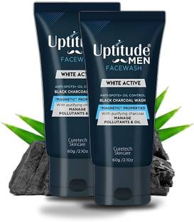 Uptitude Black Charcoal Facewash With Purifying Charcaol For Manage Pollutants & Oily Skin Face Wash
