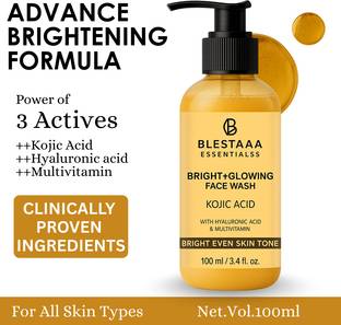 blestaaa essentialss Kojic Acid with Hyaluronic Acid & Multivitamin For A Dark Spots, Blemishes & Pigmentation  Face Wash