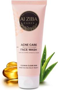 ALZIBA CARES Acne Control Clean & Clear Facewash with Salicylic Acid & Vitamin E - 100ML Face Wash