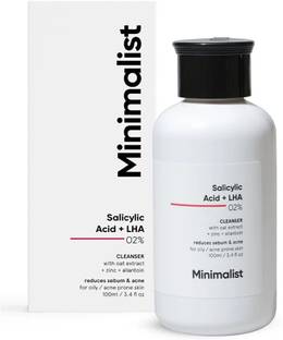 Minimalist 2% Salicylic Acid  For Oily Skin | Sulphate Free, Anti Face Cleanser With Lha & Zinc For Acne Or Pimples Face Wash