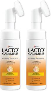 Lacto Calamine Vitamin C Foaming Face wash| Brightens skin & control blackheads, 150 ml x 2 Face Wash