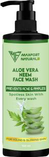 Maxfort natural Neem & Aloevera Facewash For Skin Brightening & Lightening , Pimple Removing , Anti-Acne  Face Wash
