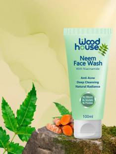 Wood House NIACINAMIDE, NEEM, TURMERIC for Natural Radiance Deep Cleansing & Acne Free Skin Face Wash