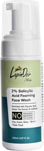LapinD'or 2% Salicylic Acid Foaming  with Glycolic Acid, Green Tea & Caffeine | Acne Control & Exfoliating Cleanser Face Wash