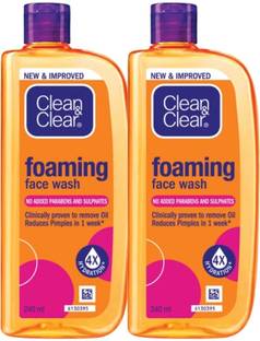 Clean & Clear Foaming Face wash | Clinically proven| Pimple & Acne removal Face Wash
