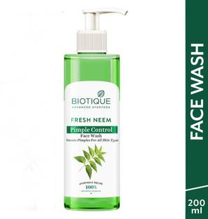 BIOTIQUE Fresh Neem Pimple Control  | Pimple & Acne removal | All Skin Types Face Wash