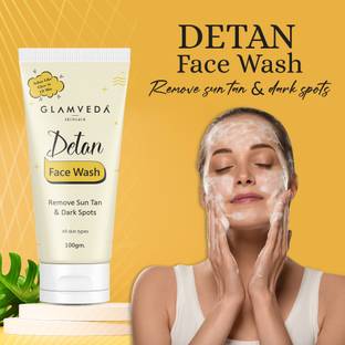 GLAMVEDA Detan | Reduces Sun Tan , Hyperpigmentation & Dark Spots Scrub Face Wash