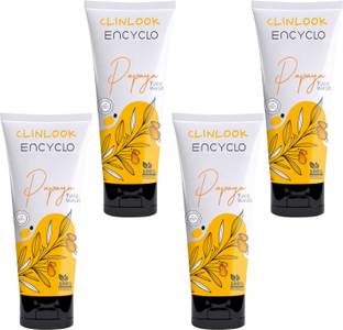 CLINLOOK ENCYCLO PAPAYA FACEWASH FOR NATURAL CLEAR GLOWING SKIN PACK OF 50ml x 4 Face Wash