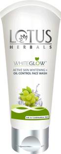 LOTUS Herbals Whiteglow Active Skin Whitening Plus Oil Control  50 gms Face Wash