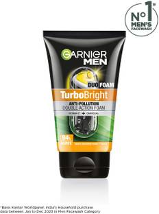Garnier Men Turbo Bright Double Action, with Vitamin C and Charcoal Face Wash