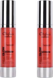 Olifair Instant Glow Vitamin C Facewash with Saffron & Pearl for Skin Brightening (Pack of 2) Face Wash