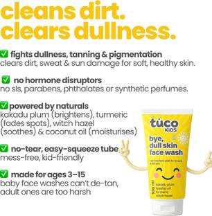 TuCo Intelligent Kids Dull Skin Facewash with Kakadu Plum for clear, bright skin Face Wash