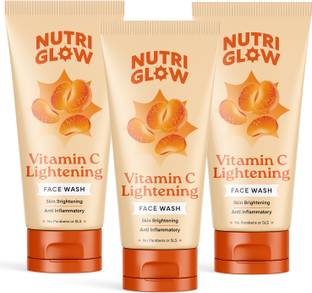 Nutriglow Advanced Organics Vitamin C Lightening for Tan Removal, Brightening Skin|All Skin Type Face Wash