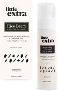 Little Extra Rice Berry  for Bright Glowing Skin, Daily Use, Mild and Gentle, Hyaluronic Acid, Sulfate-Free, Men & Women - All Skin Types, 100ml Face Wash