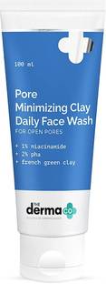 The Derma Co Pore Minimizing Clay Daily  with 1% Niacinamide & 2% PHA for Open Pores Face Wash