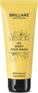 BRILLARE Oil Away FaceWash, For Oily, For Acne Prone Skin, With Tea Tree & Turmeric, 100% Vegan, Natural, Paraben-Free Face Wash